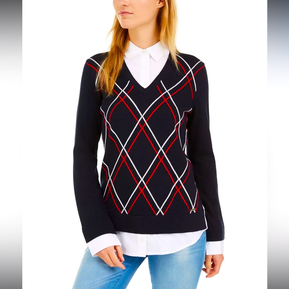 TOMMY HILFIGER / NEW WITH tags 🏷️ 
Cotton Layered-Look Sweater, Created